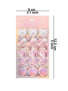 3 cái Phim hoạt hình Đồ họa Ngẫu nhiên Decal - Nhiều màu - Xem 7