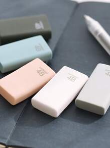 1入组純色簡單橡皮擦隨機 - 彩色 - 查看 1