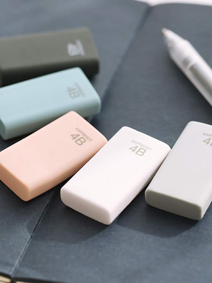 1入组純色簡單橡皮擦隨機 - 彩色 - 查看 1