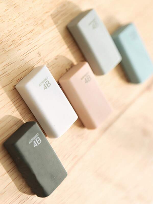 1pc Solid Color Simple Erasers Random SHEIN