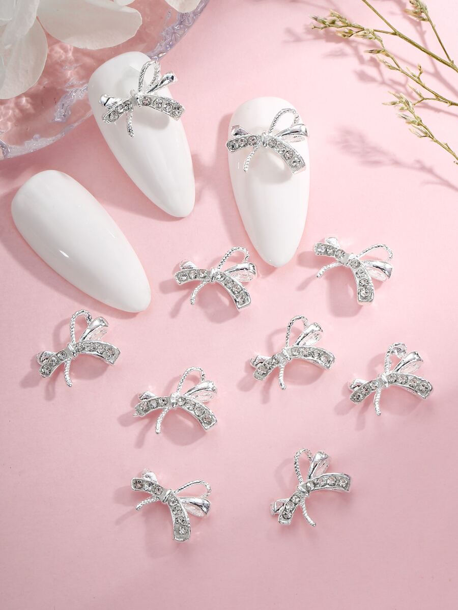 Thủy Tinh Pha Lê Móng Tay Nghệ Thuật Đề Can Dán DIY Móng Tay Quyến Rũ Móng Đá Quý Đồ Dùng Làm Móng - Bạc - Xem 1