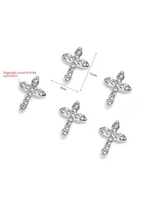 10 Cái/Hộp Pha Lê Thủy Tinh Trang Trí Móng Tay Nghệ Thuật Miếng Dán DIY Trang Trí Móng Tay Đá Quý Móng Tay Phụ Kiện Làm Móng Tay - Bạc - Xem 4