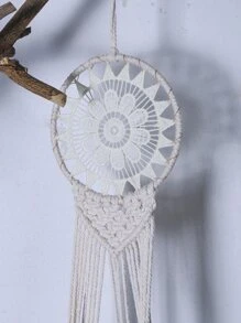 1入組淺褐色掛飾波西米亞織物流蘇裝飾掛飾 - 米色 - 查看 2