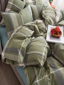 Set colcha sin relleno con patrón de cuadros - Multicolor - Ver 2