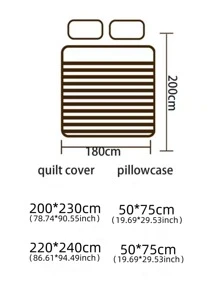 Set colcha sin relleno con patrón de cuadros - Multicolor - Ver 5