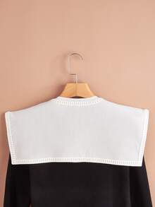 Floral Embroidered Dickey Collar - White - View 2