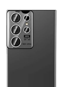 1pc Tempered Glass Phone Lens Protector & 1pc Positioning Card Compatible With Samsung - Silver - View 2