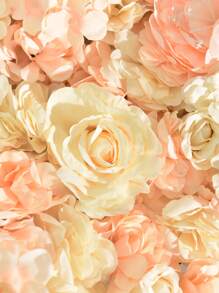 40*30厘米人造玫瑰花壁饰，适用于婚礼、房间、家居和圣诞装饰 - 彩色 - 查看 4