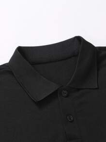 Manfinity Men Mountain Print Polo Shirt - Black - View 4