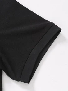 Manfinity Men Mountain Print Polo Shirt - Black - View 5
