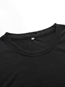 Manfinity Homme 男士字母圖案背心上衣 - 黑色 - 查看 4