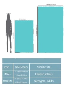 1pc Floral & Slogan Graphic Blanket - Multicolor - View 2