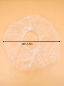 100 piezas Gorro de ducha desechable de plástico, gorro de ducha para teñir el cabello, gorro de salón de belleza de plástico