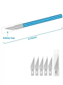 May vá Quay Đồ dùng để cắt Bộ dụng cụ 45mm Quay Đồ dùng để cắt Với 5 Lưỡi & Đơn giản Nhựa Thảm Cắt & Vá lại Cái thước & Độ chính xác Dao Đối với May vá Quilting Thủ công mỹ nghệ - Nhiều màu - Xem 3