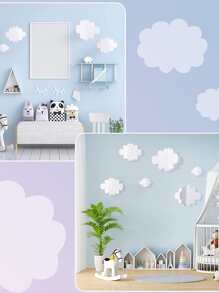 8 piezas Decoración de nubes 3D blancas colgantes, decoraciones de fiesta de nubes para techo, adornos de nubes colgantes, decoración de techo adecuada para escenario artístico, boda, guardería, habitación de niños, fiesta de bautizo de bebé