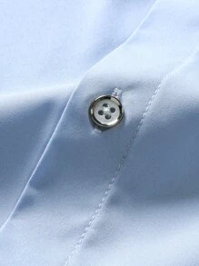 Manfinity Homme Áo sơ mi Nam Nút phía trước Ombre Giải trí - Màu xanh lam - Xem 4