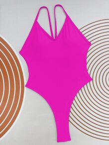 Swim SXY Summer Beach Ring Linked One Piece Swimsuit