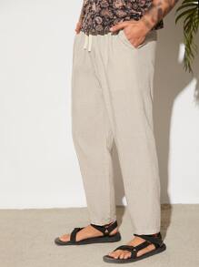 Manfinity NXTstreet Men Slant Pocket Straight Leg Pants - Apricot - View 4