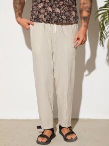 Manfinity NXTstreet Men Slant Pocket Straight Leg Pants - Apricot - View 5