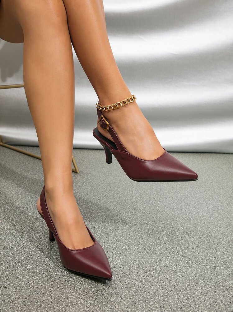 صنادل نسائية باللون الأسود ذات كعب عالي رفيع مغلقة...