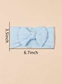 3入組嬰兒蝴蝶結裝飾髮帶 - 彩色 - 查看 4