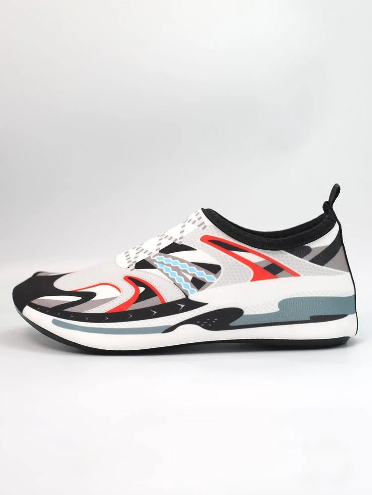 color block slip on sneakers