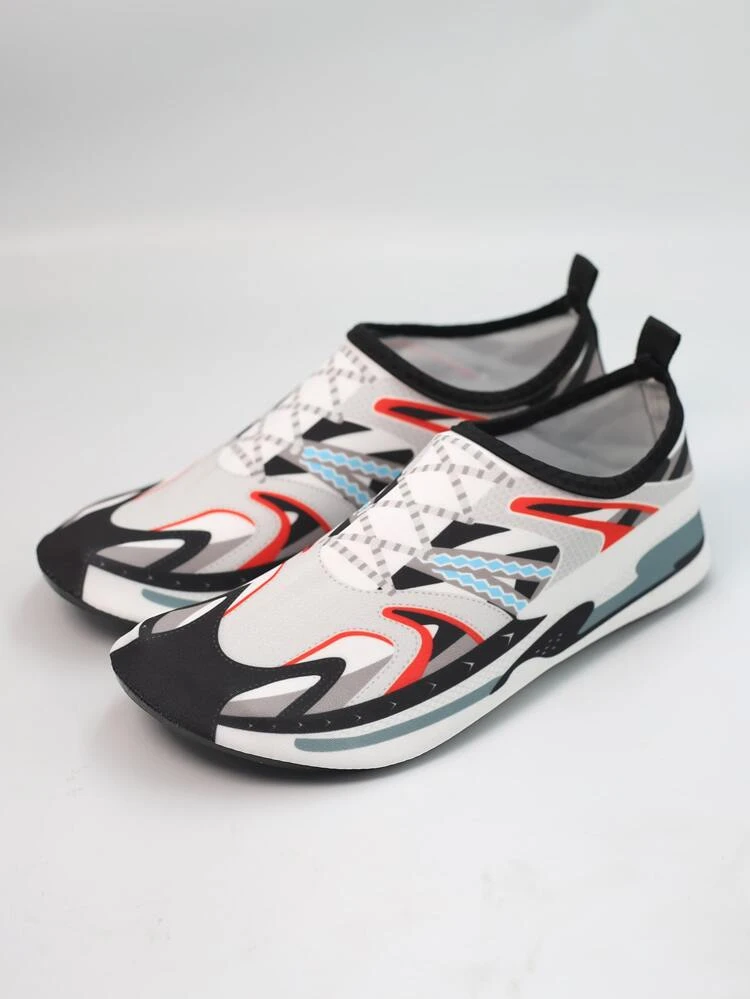 color block slip on sneakers