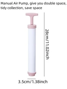 1入組極簡手動氣泵簡約風塑膠手動氣泵真空泵 - 粉色 - 查看 2