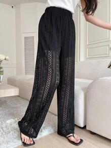 DAZY Quần nữ màu trơn Giải trí - màu đen - Xem 7