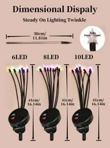 1pc Plastic Solar Lawn Lamp, Star Design Solar Pathway Light For Outdoor Garden Decor - Yellow - View 6