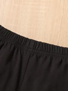 SHEIN 男嬰熊和字母圖案T恤和短褲