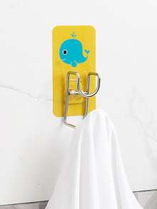 Estante de almacenamiento de lavabo de acero inoxidable de 1 pieza, estante de lavabo plegable con patrón de ballena bonito para baño - Amarillo - Ver 4