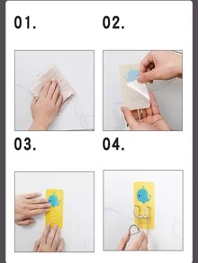 Estante de almacenamiento de lavabo de acero inoxidable de 1 pieza, estante de lavabo plegable con patrón de ballena bonito para baño - Amarillo - Ver 5