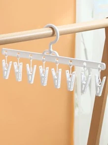 Tendedero de PP de 1 pieza, Tendedero de ropa multifunción moderno para el hogar - Blanco - Ver 3