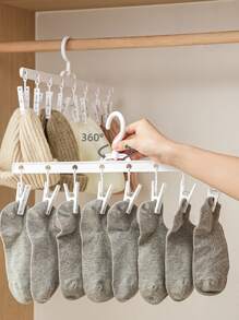 Tendedero de PP de 1 pieza, Tendedero de ropa multifunción moderno para el hogar - Blanco - Ver 4