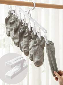 Tendedero de PP de 1 pieza, Tendedero de ropa multifunción moderno para el hogar - Blanco - Ver 5