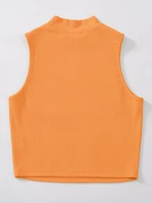SHEIN Unity Top tank crop de cuello alto - Naranja - Ver 2