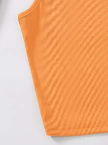 SHEIN Unity Top tank crop de cuello alto - Naranja - Ver 3
