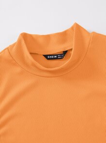 SHEIN Unity Top tank crop de cuello alto - Naranja - Ver 4