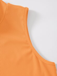 SHEIN Unity Top tank crop de cuello alto - Naranja - Ver 5