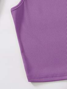 Chiquease Top tank crop de cuello alto - Morado - Ver 3