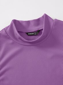 Chiquease Top tank crop de cuello alto - Morado - Ver 5
