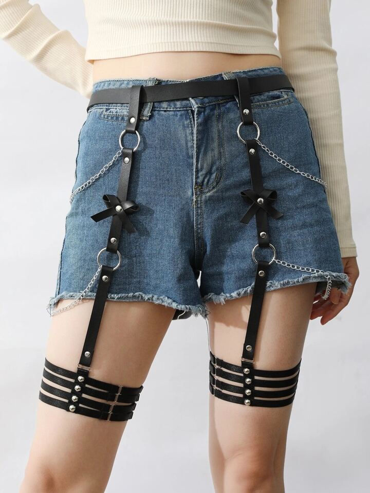 Our 1pc Women Bow Decor Fashion Garter Belt is such a vibe - ROMWE