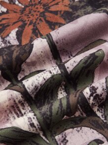 ROMWE Goth 蝴蝶圖案褶邊掛脖上衣 - 彩色 - 查看 4