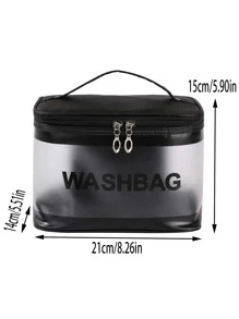 1 túi đựng đồ vệ sinh cá nhân du lịch trong suốt - màu đen - Xem 2