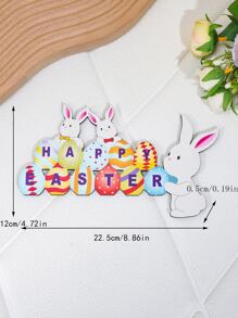 1 Đồ Gỗ Trang Trí Thủ Công Dễ Thương Thỏ Phục Sinh & Trứng Thiết Kế Trang Trí Thủ Công Cho Gia Đình - Nhiều màu - Xem 5