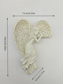 1入組樹脂門邊框翅膀形狀裝飾工藝 - 彩色 - 查看 2