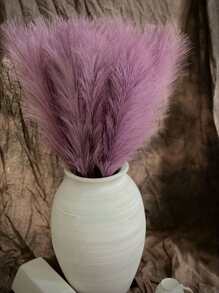 1pc/6pcs/10pcs/12pcs Silk Feather & Reed Decor, Excellent Quality Wedding Party Holiday Birthday Scene Photography Props Home Decoration - Purple - View 6