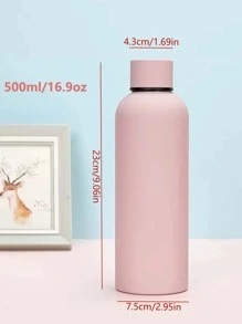 1 件 304 不锈钢双层真空保温杯，橡胶漆，防滑，便携杯，冷热皆宜 500ml/16.90oz 返校 - 淺粉色 - 查看 4