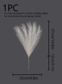 Artificial Imitation Reed - Fake Plant Reed For Wedding, Party, And Home Decoration - Beige - View 3